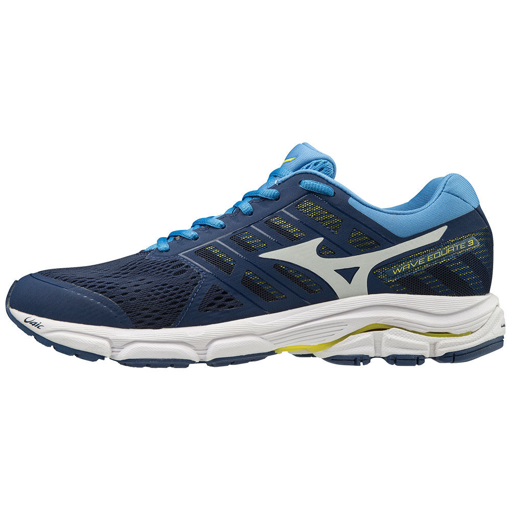 Mizuno Men's WAVE EQUATE 3 Running Shoes Blue/Grey/Yellow (J1GC194840-GEI)